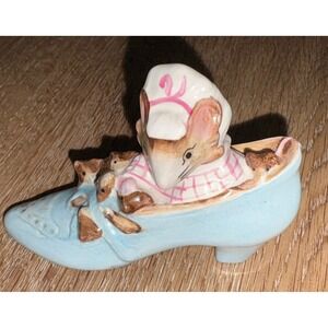 Old Woman Lived in Shoe Figurine‎ Beatrix Potter Nursery Decor